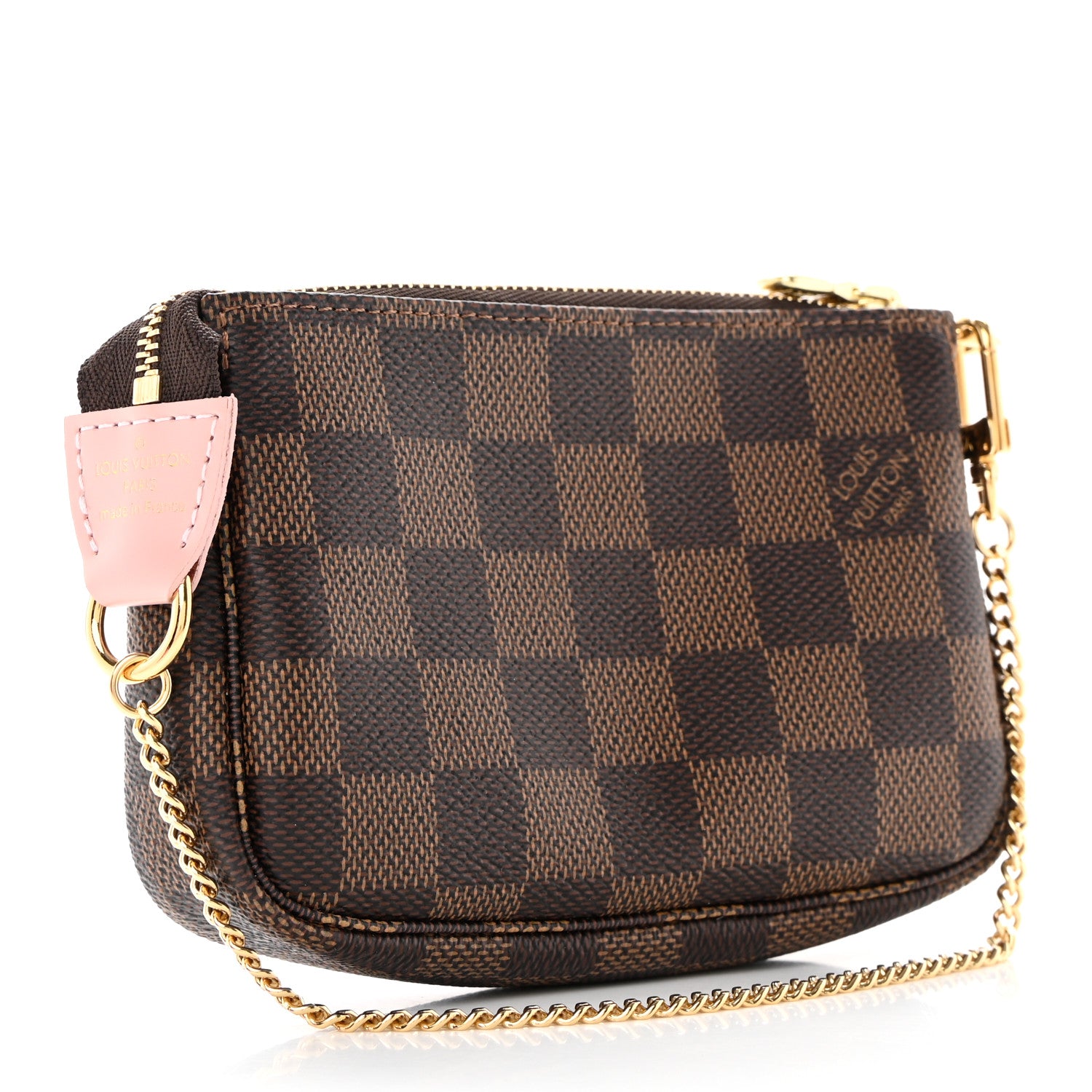 Louis Vuitton Damier Ebene 2020 Christmas Animation Big Wheel Mini Pochette Accessories Rose Ballerine 3 of 7