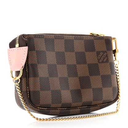 Louis Vuitton Damier Ebene 2020 Christmas Animation Big Wheel Mini Pochette Accessories Rose Ballerine 3 of 7