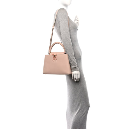 Louis Vuitton Taurillon LV Bloom Capucines MM Blush 2 of 9