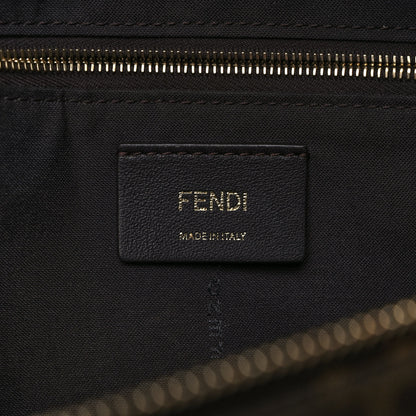 Fendi X FILA Glazed Fabric Vitello Century FF 1974 Mania Belt Bag Mogano Panna Blueberry 6 of 9