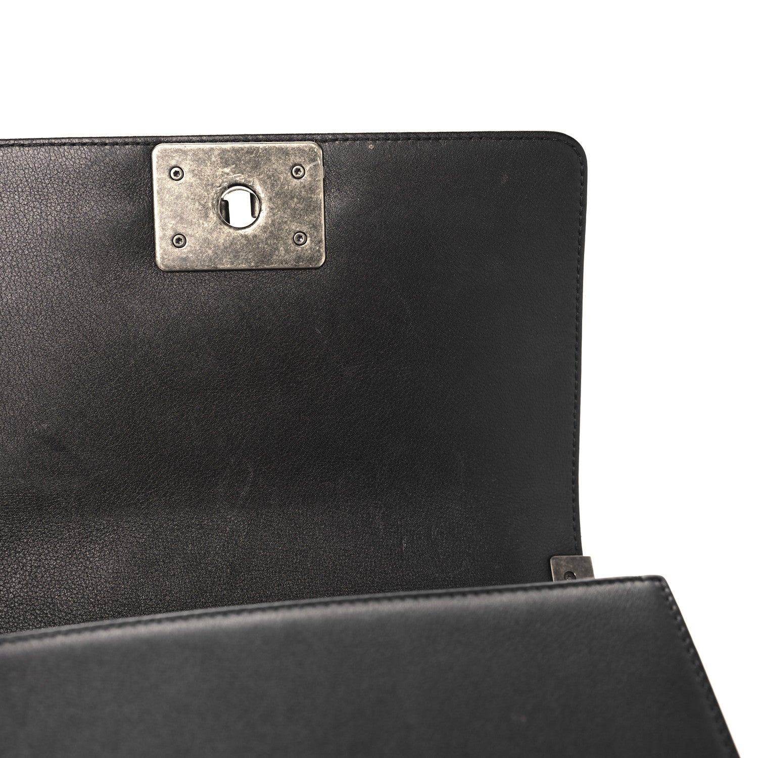 Chanel Calfskin Chevron Quilted Small Boy Flap Black 11 of 12