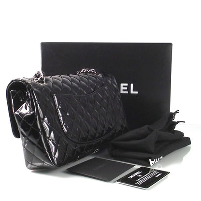 Chanel Patent Quilted Secret Label Medium Flap Black 3 of 8
