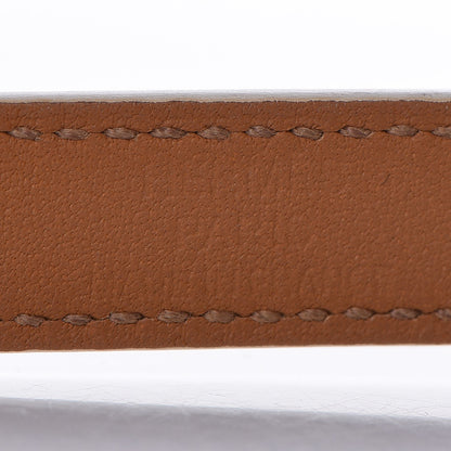 Hermes Epsom Kelly Double Tour Bracelet XS Blanc White 5 of 5