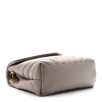 Saint Laurent Calfskin Y Quilted Monogram Small Loulou Chain Satchel Greyish Brown 4 of 11