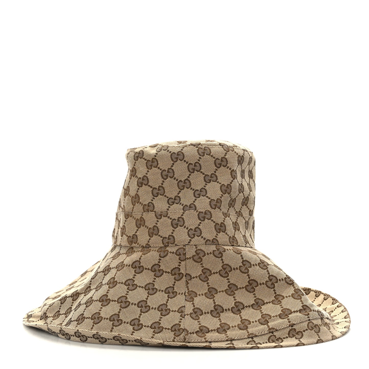 Monogram Wide Brim Hat L Beige