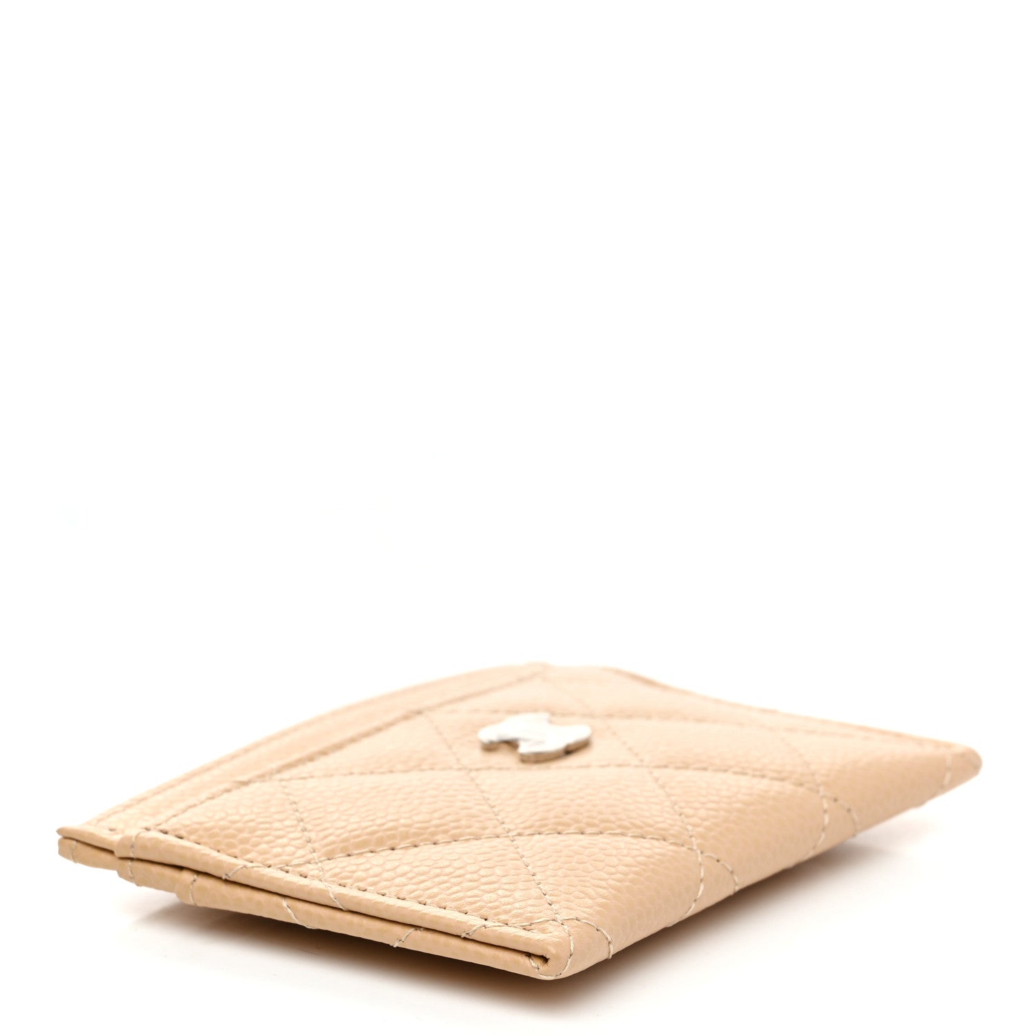 Chanel Caviar Quilted Card Holder Beige 4 of 9