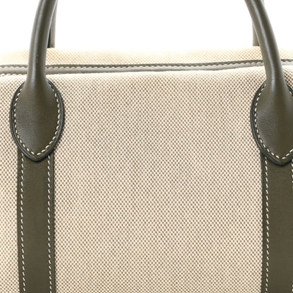 Hermes Toile Natural Barenia Polochon Mademoiselle Bag 7 of 10
