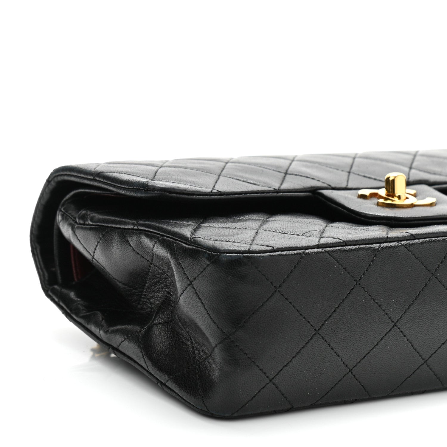 Chanel Lambskin Quilted Small Double Flap Black 9 of 13