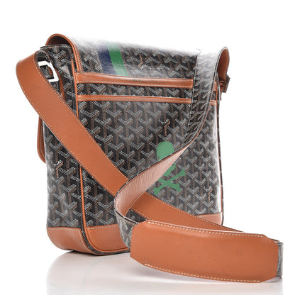Goyard Chevron Grand Blue MM Black Gold 3 of 9