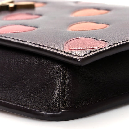 Saint Laurent Lambskin Heart Embossed Monogram Chain Wallet Vintage Cognac 9 of 9