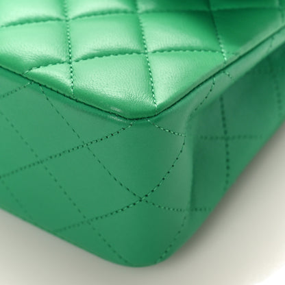 Chanel Lambskin Quilted Small Double Flap Green 9 of 9