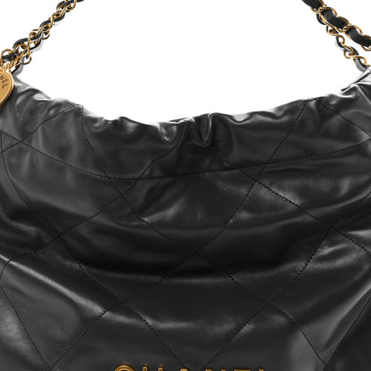 Chanel Shiny Calfskin Quilted Chanel 22 Dark Grey 9 of 12