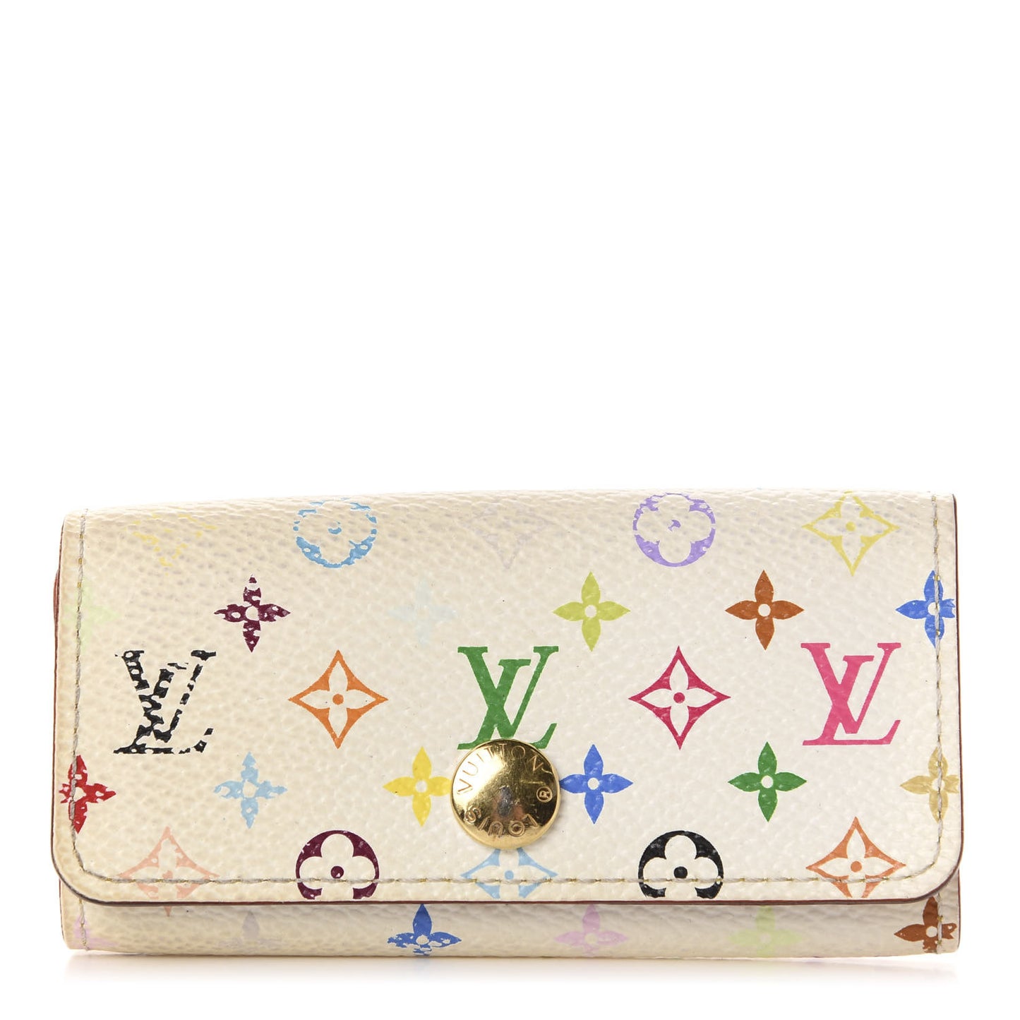 Monogram Multicolor Multicles 4 Key Holder White