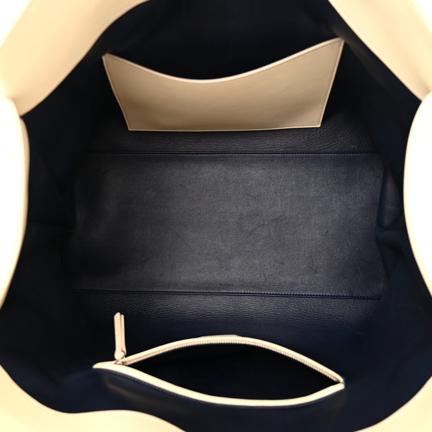 The Row Calfskin Gabriel Foldover Tote Ivory 5 of 9