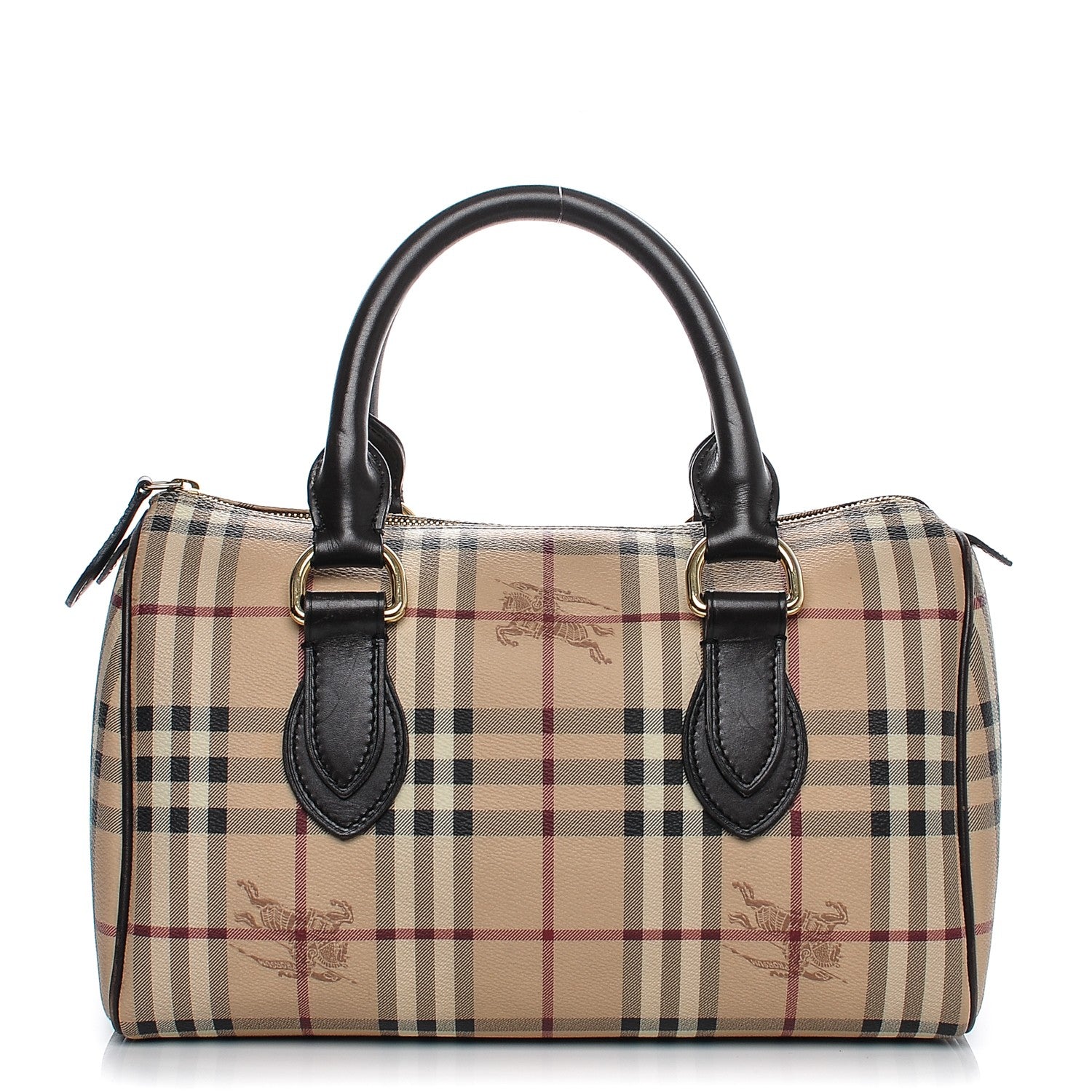 Burberry Haymarket Check Small Chester Bowling Bag Chocolate 1 of 7