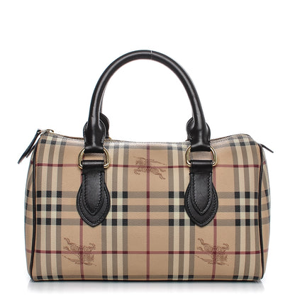 Burberry Haymarket Check Small Chester Bowling Bag Chocolate 1 of 7