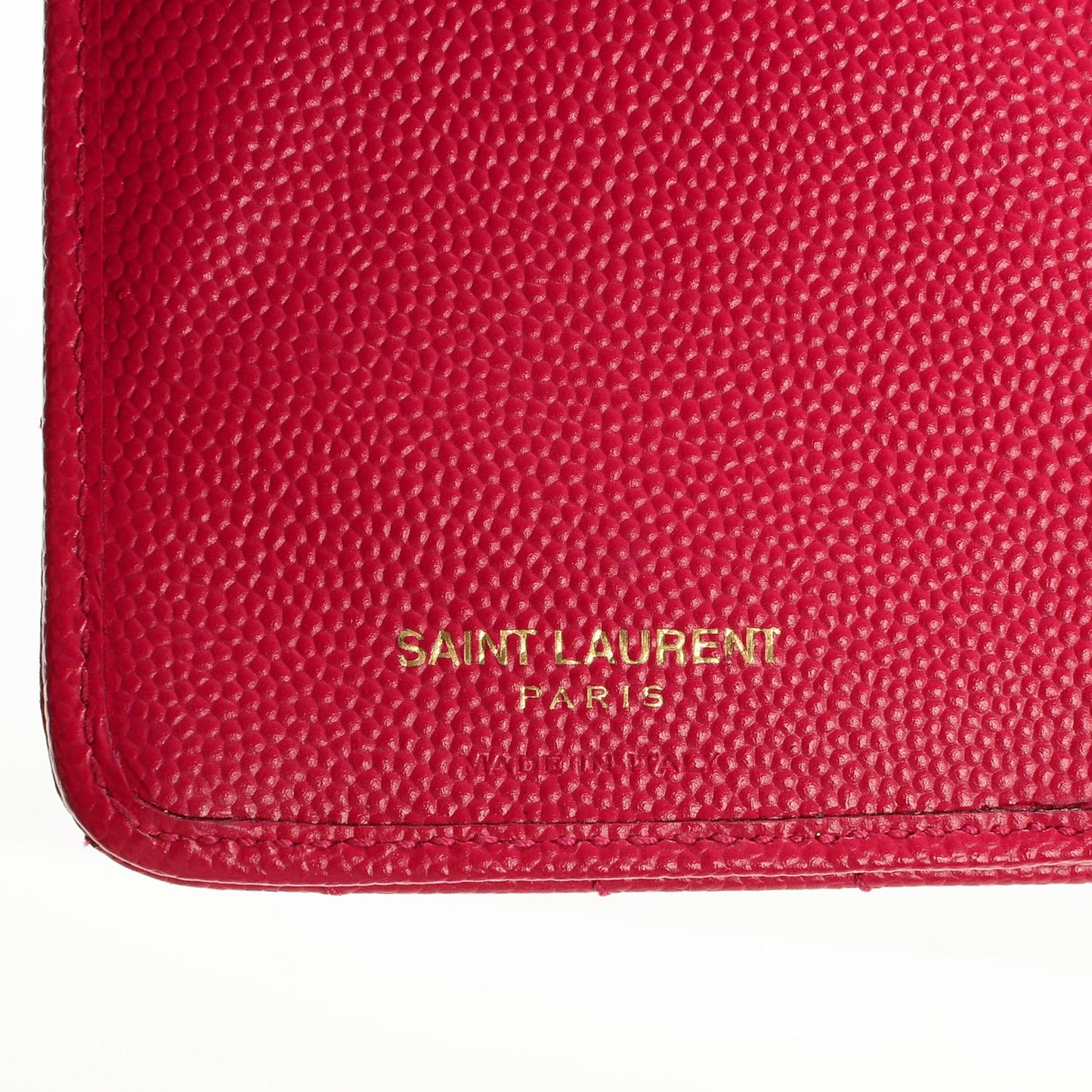 Grain De Poudre Matelasse Chevron Monogram Phone Wallet Lipstick Fuchsia