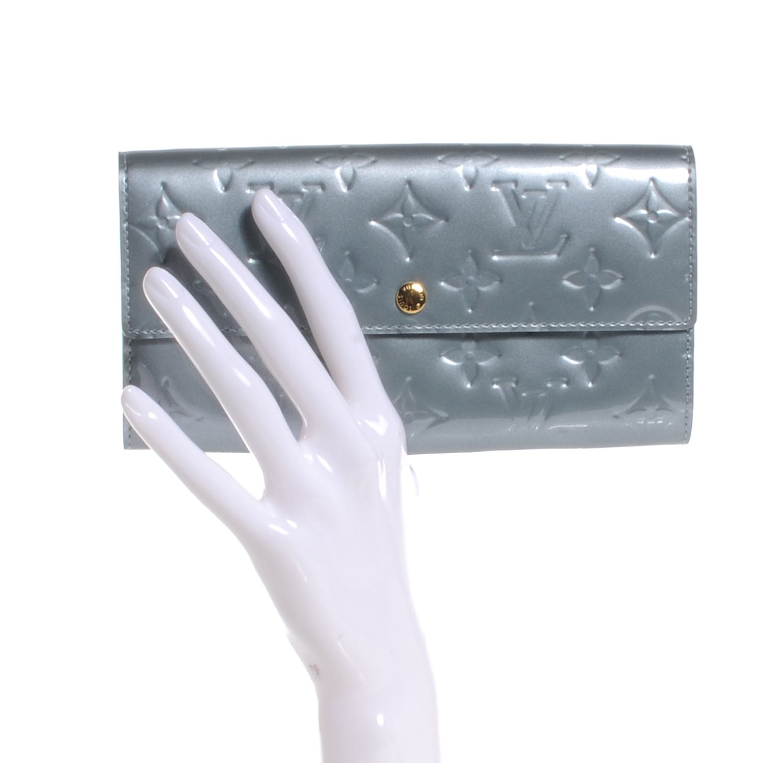 Louis Vuitton Vernis Sarah Wallet Givre 2 of 8