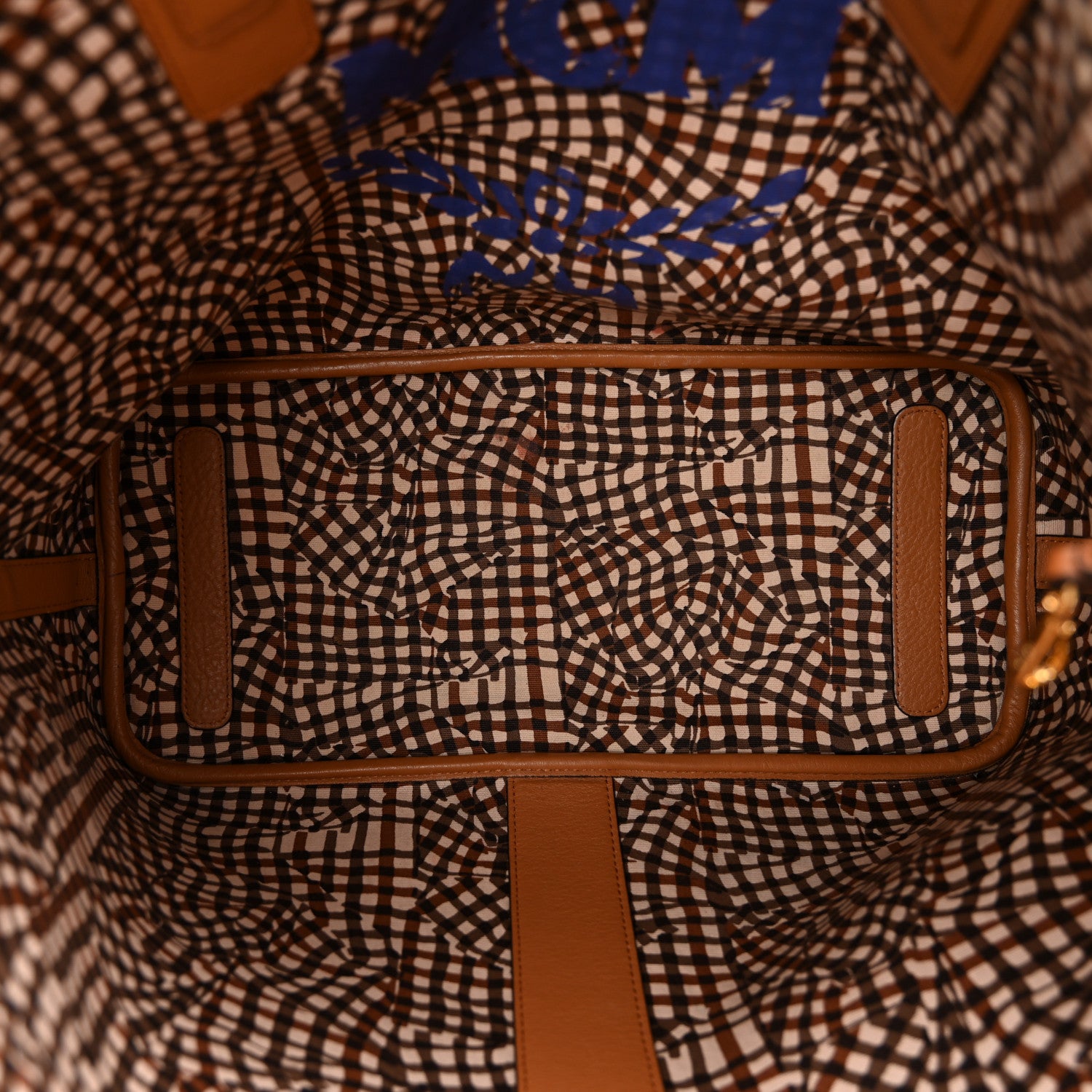MCM Visetos Medium Liz Reversible Shopper Tote Cognac 9 of 19
