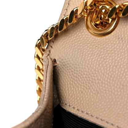 Saint Laurent Grain De Poudre Small Monogram Kate Satchel Dark Beige 16 of 24