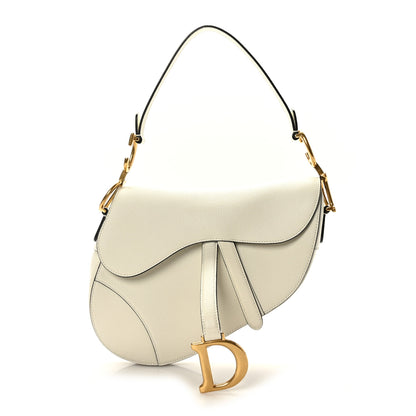 Christian Dior Grained Calfskin Saddle Bag White 1 of 8