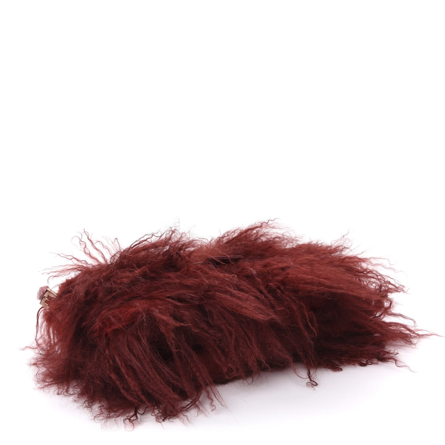 Fur Crocodile Baguette Rosso