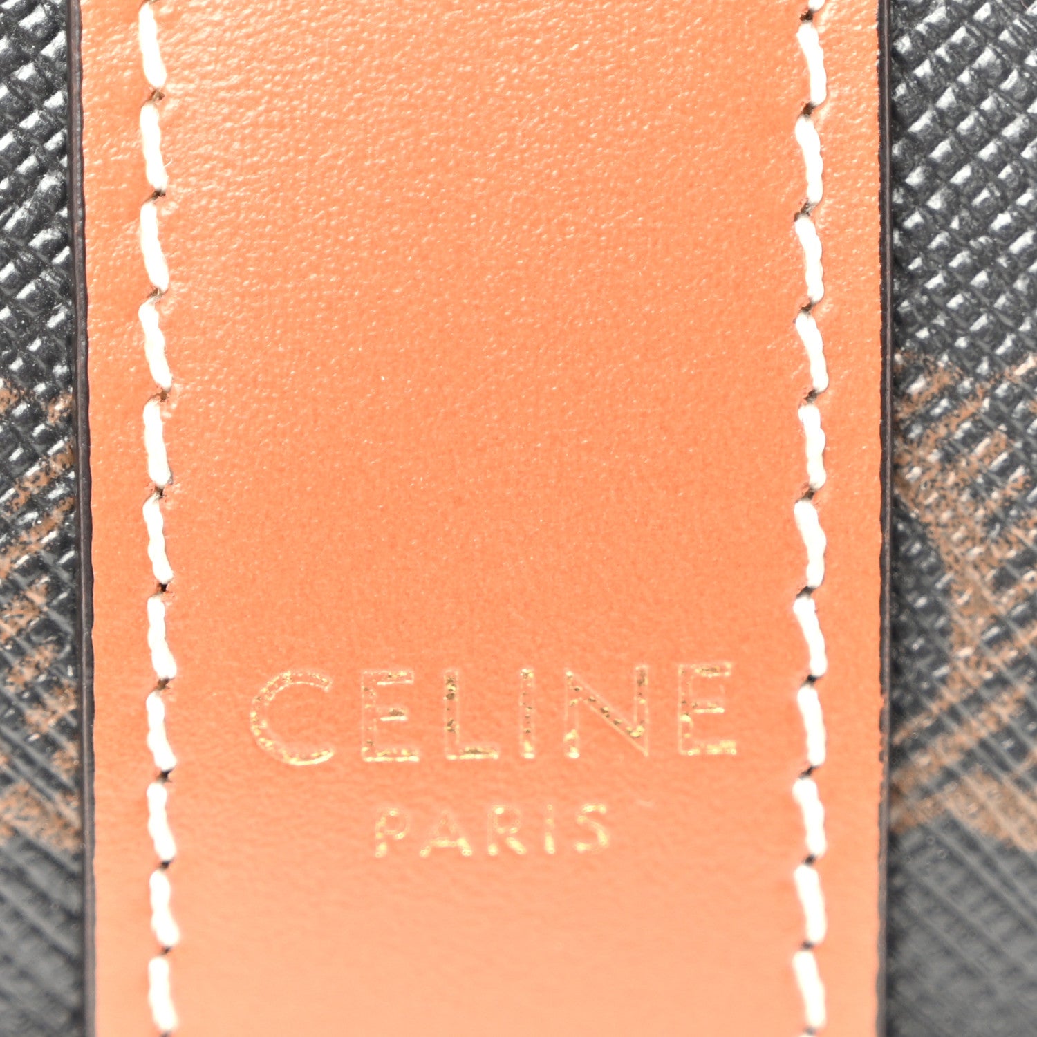 Celine Triomphe Canvas Calfskin Small Bucket Bag Tan 6 of 10