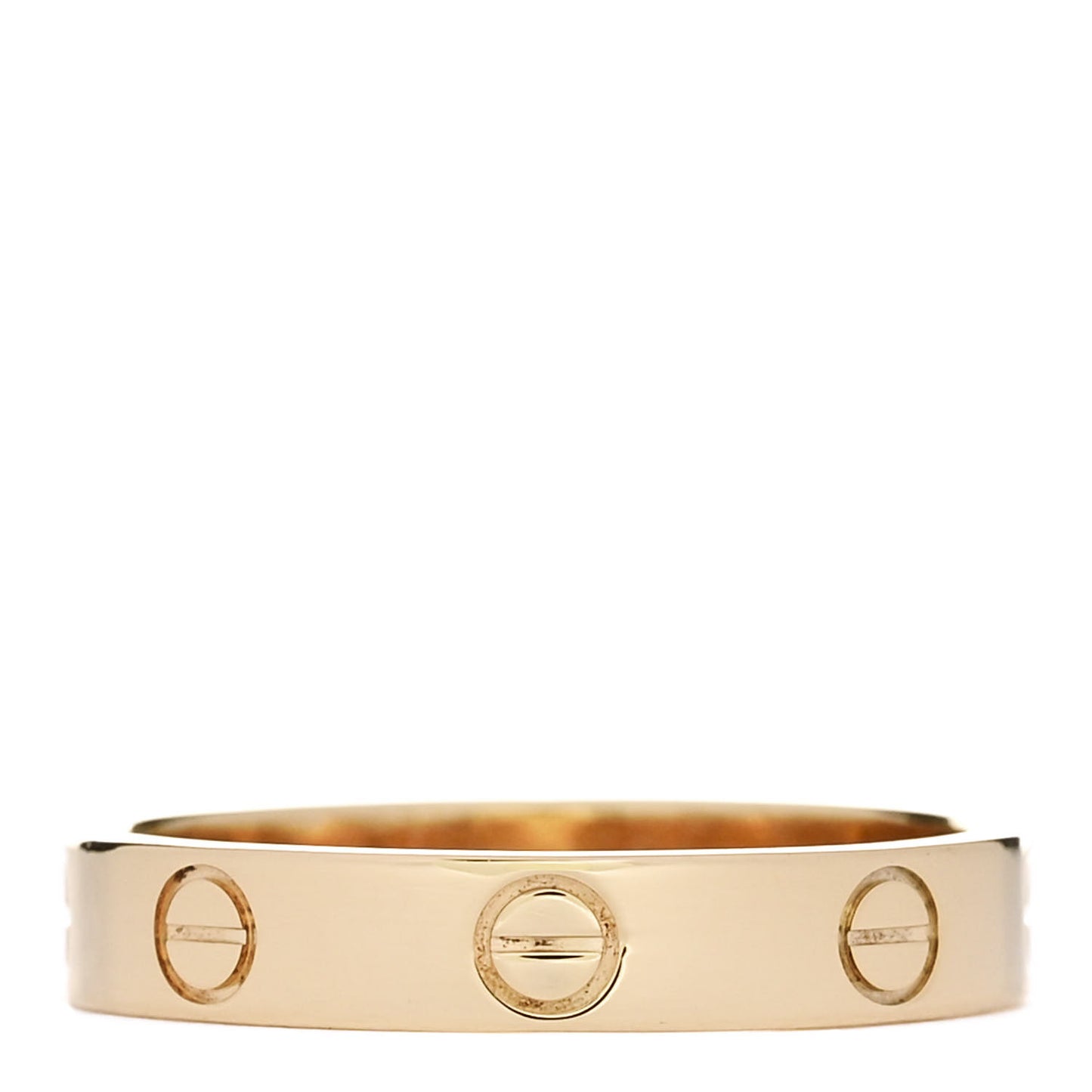 18K Yellow Gold 3.5mm LOVE Wedding Band Ring 55 7.25