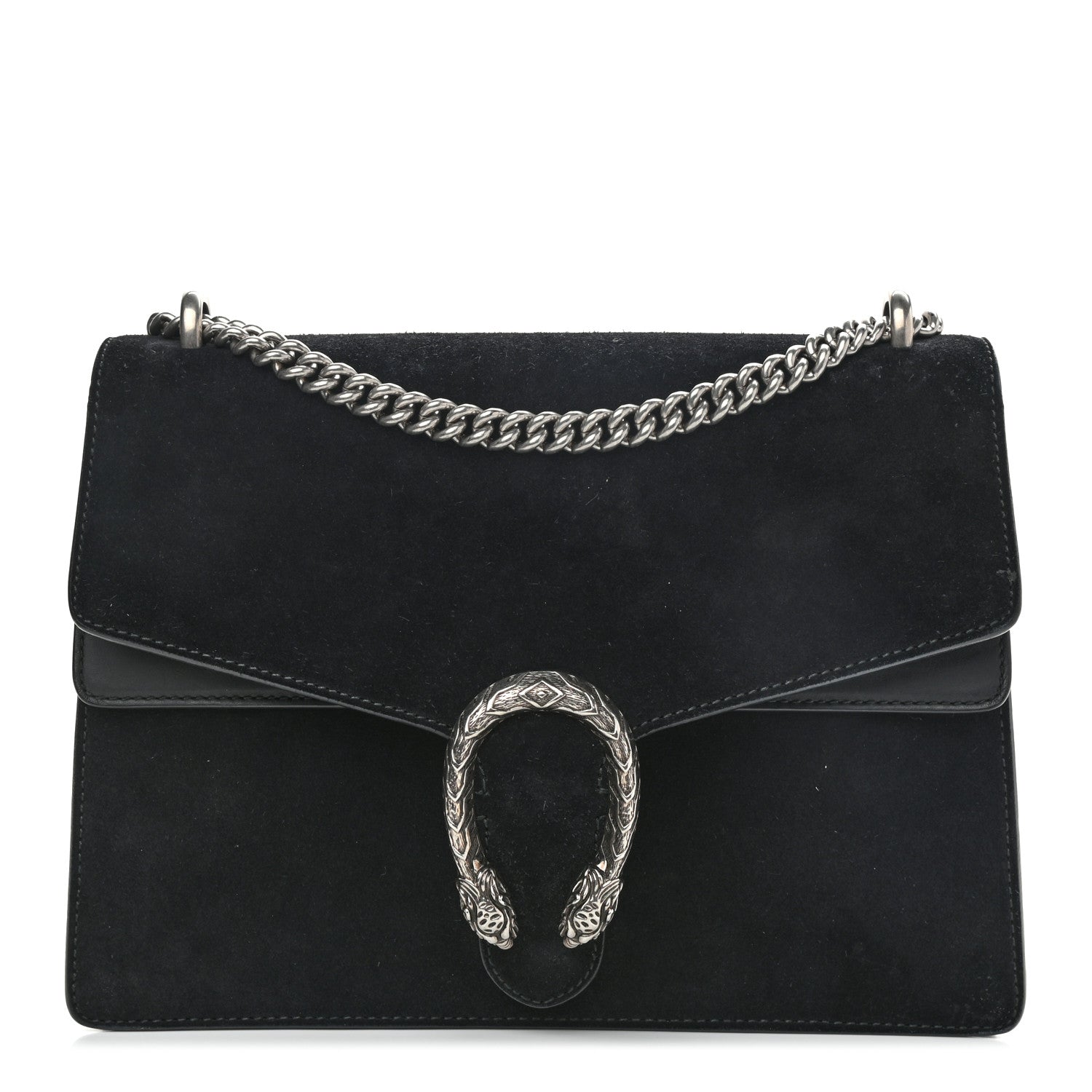 Gucci Suede Medium Dionysus Shoulder Bag Black 1 of 14