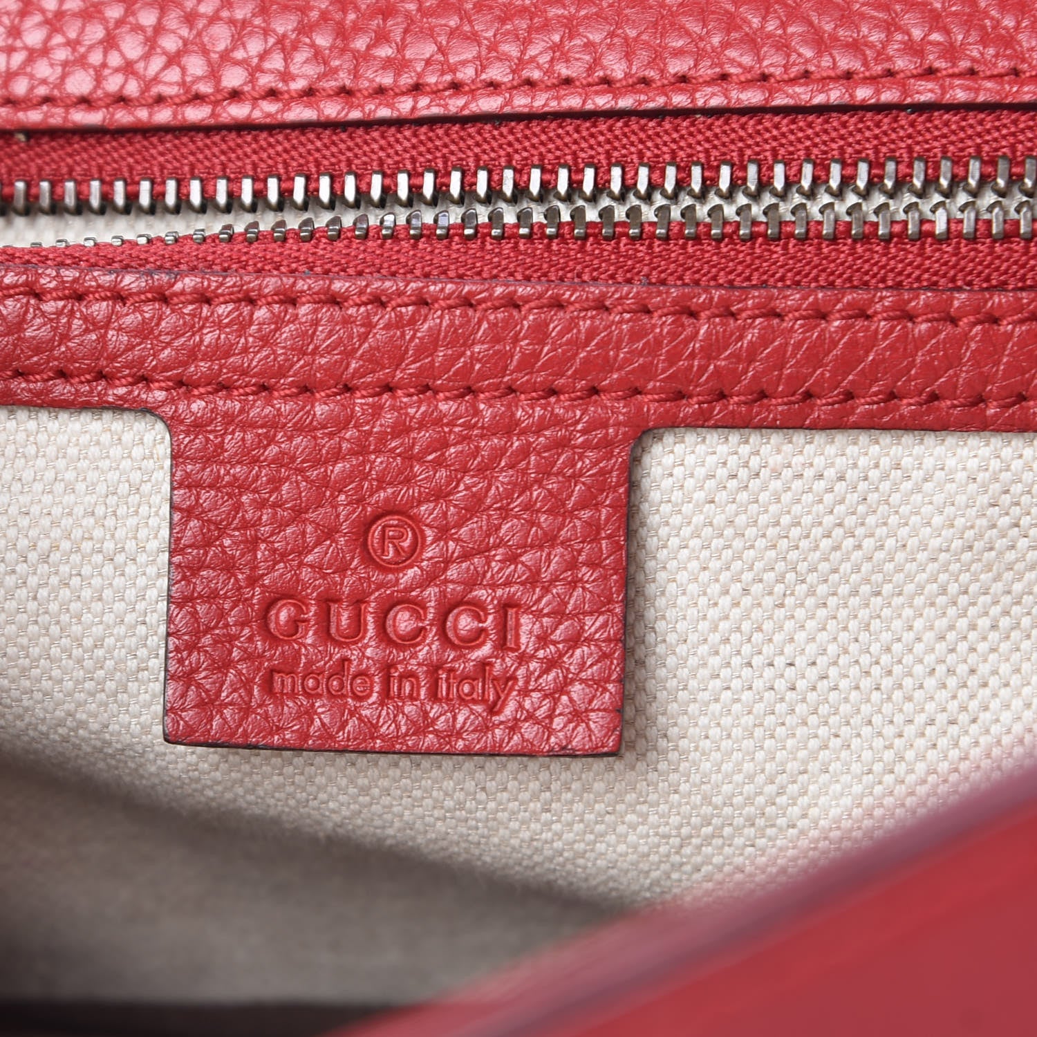 Gucci Calfskin Small GG Marmont Top Handle Bag Vulcanic Red 6 of 14