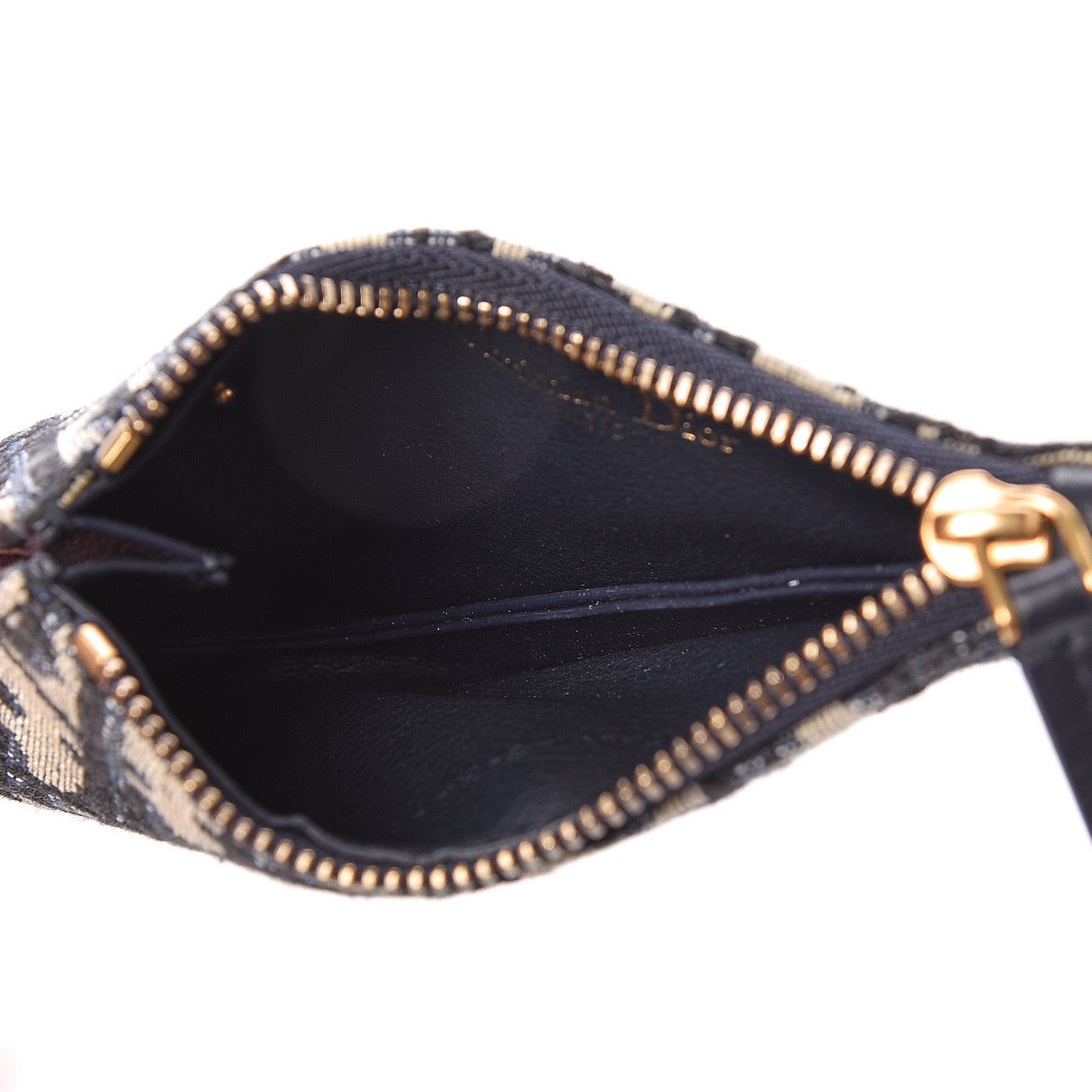 Christian Dior Oblique Saddle Coin Purse Blue 5 of 8