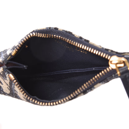 Christian Dior Oblique Saddle Coin Purse Blue 5 of 8