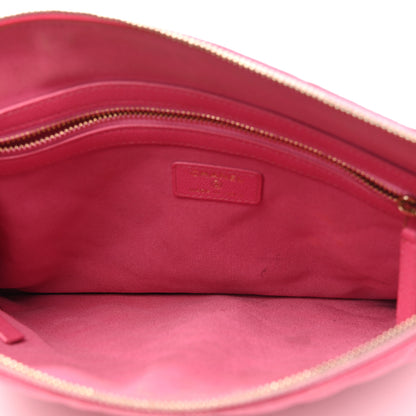 Chanel Caviar Quilted Medium Cosmetic Case Pink 5 of 15