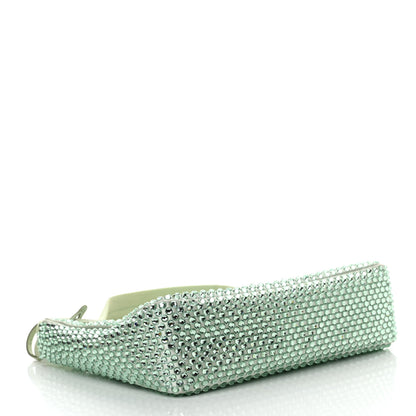 Prada Satin Crystal Mini Re-Edition 2000 Bag Acqua 4 of 10