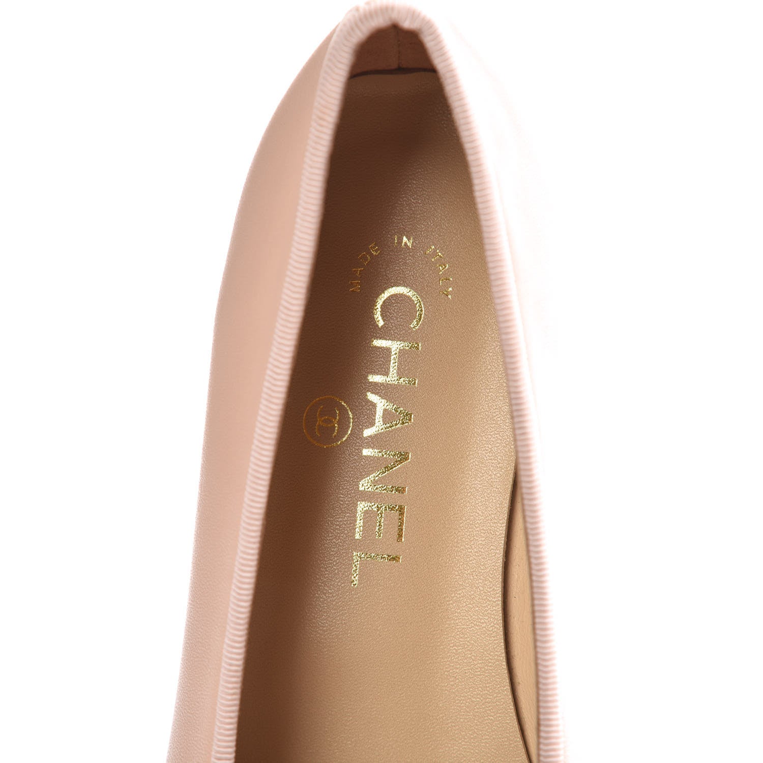 Chanel Calfskin Cap Toe CC Ballerina Flats 39 Light Pink 7 of 9