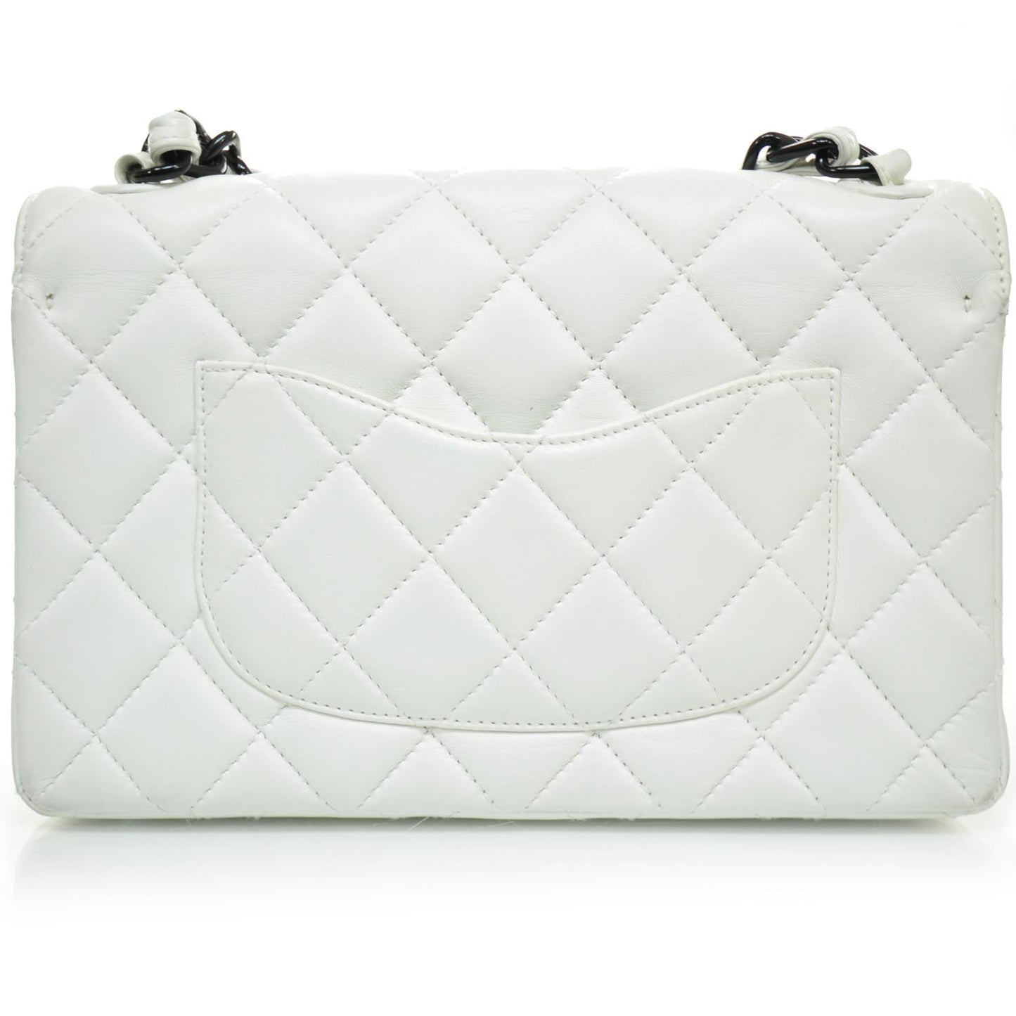Lambskin Medium Flap w Bekko Resin Chain White