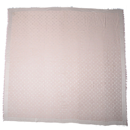 Louis Vuitton Silk Wool Monogram Denim Shawl Rose 3 of 5