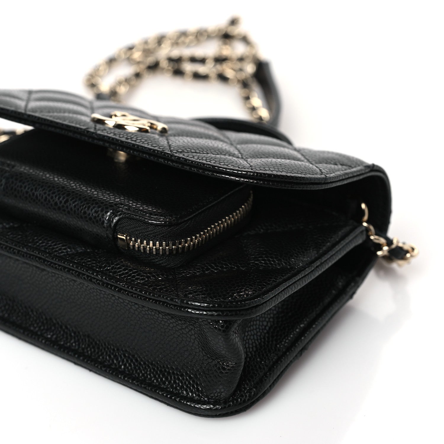 Chanel Caviar Quilted Business Affinity Clutch With Chain Black 10 of 11
