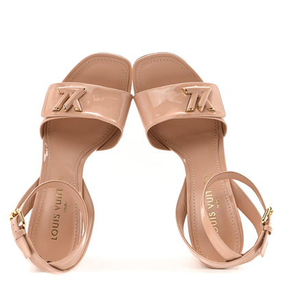 Louis Vuitton Patent Shake Platform Sandal 41 Nude Pink 2 of 10