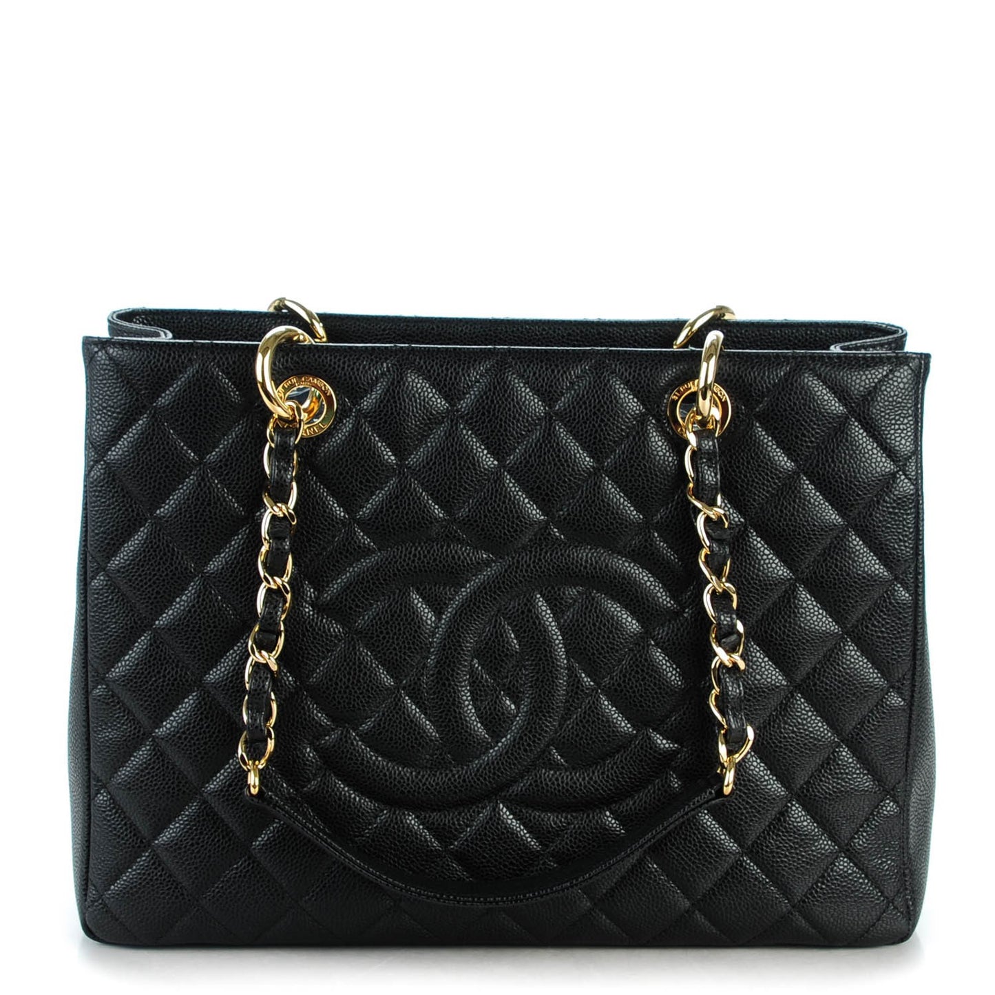 Caviar Quilted Grand Shopping Tote GST Black