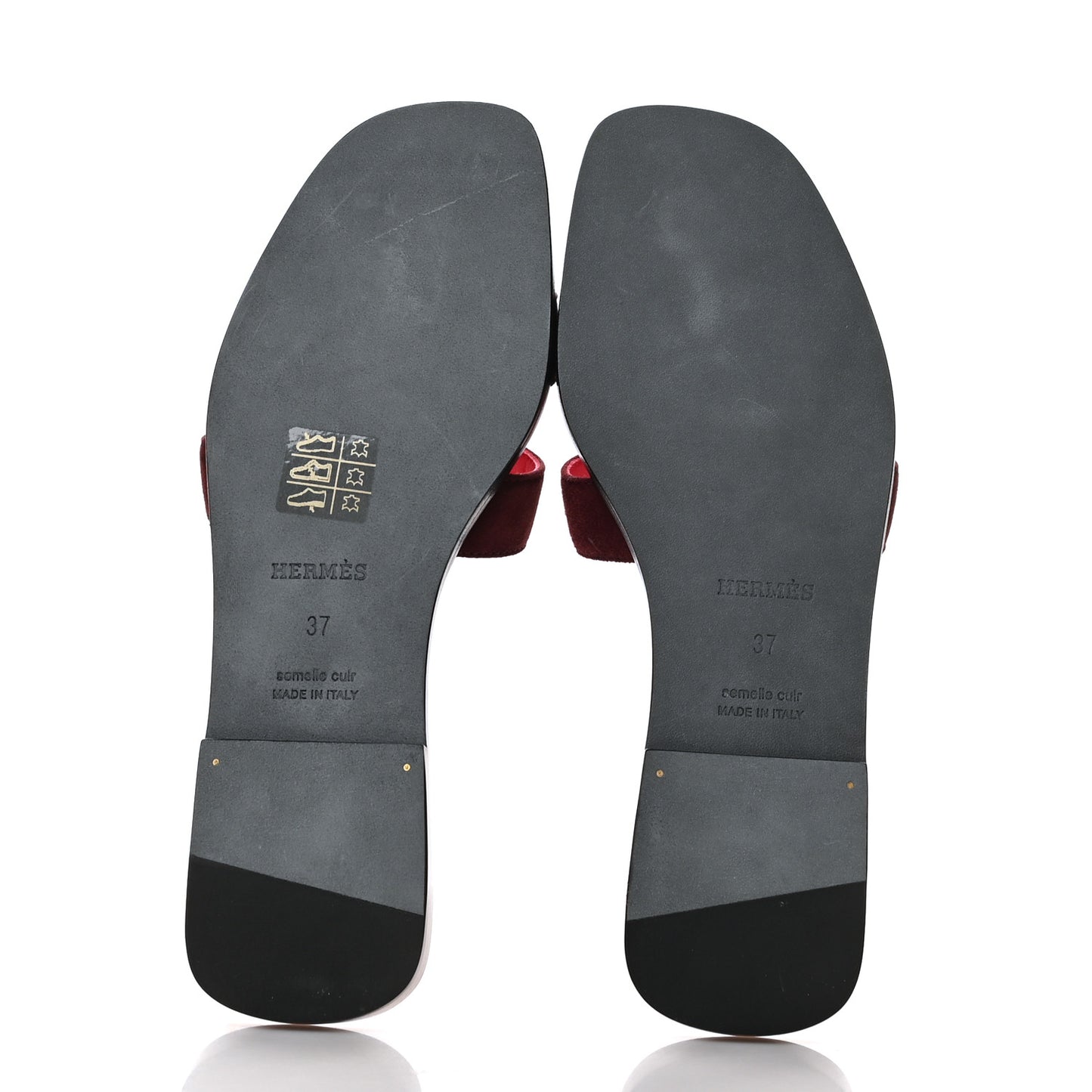 Suede Goatskin Oran Sandals 37 Rose Rouge Marsala