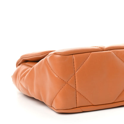 Chanel Lambskin Quilted Medium Chanel 19 Flap Light Brown 8 of 11