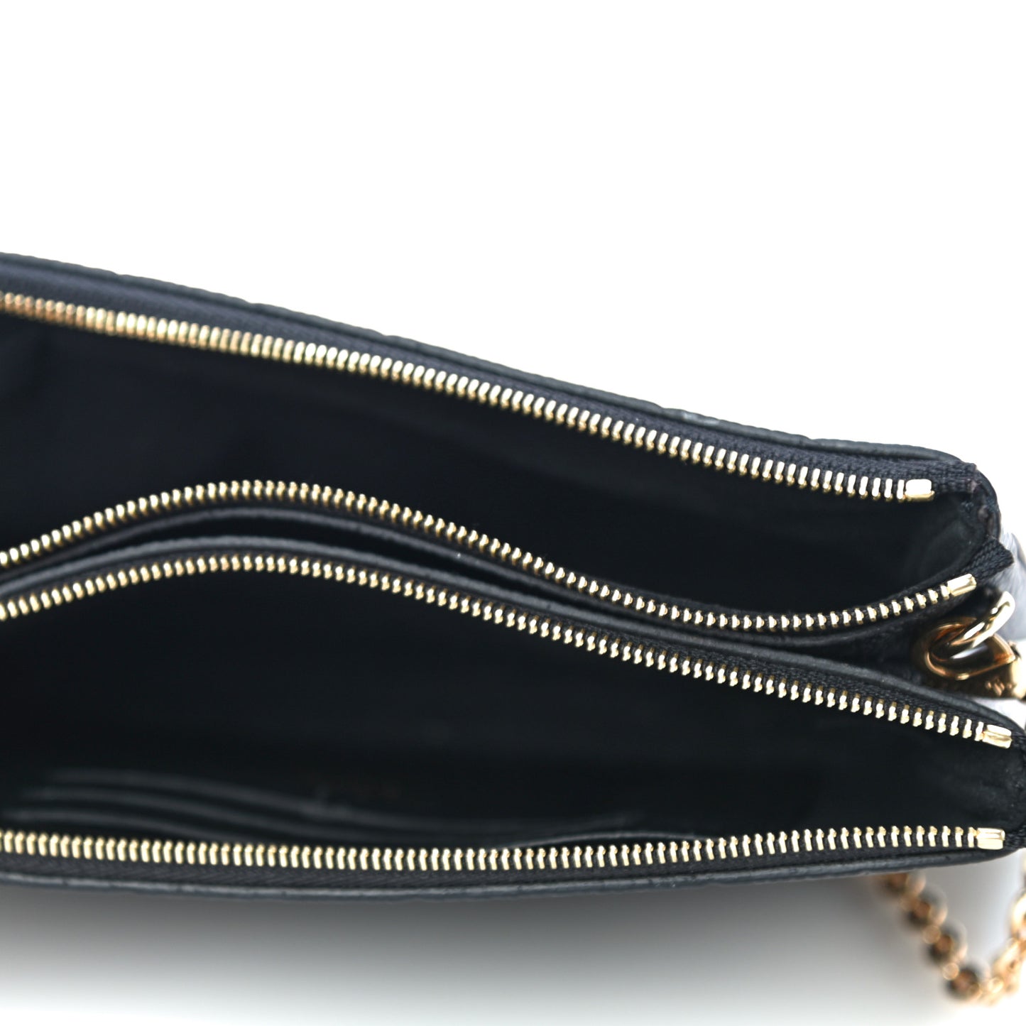 Empreinte Double Zip Pochette Black