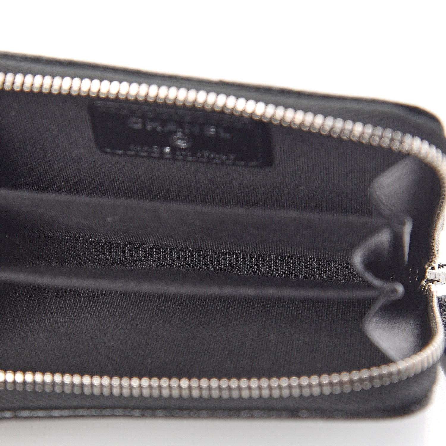 Chanel Caviar Quilted Incognito Zip Coin Purse Black 4 of 6