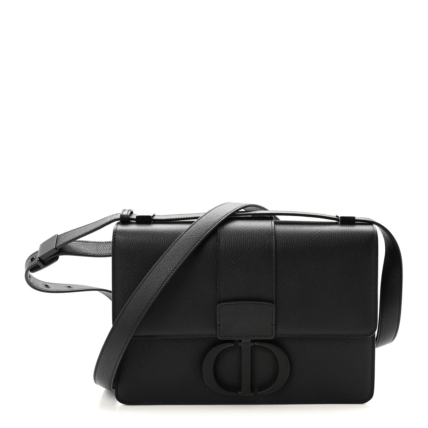Christian Dior Ultra Matte Grained Calfskin 30 Montaigne Flap Bag Black 1 of 10