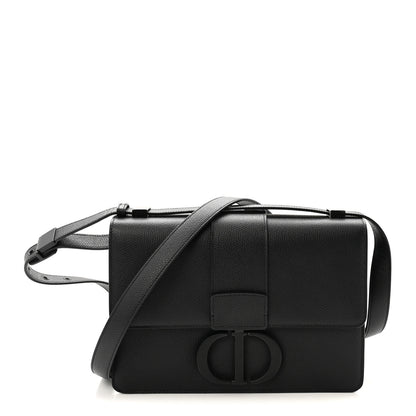 Christian Dior Ultra Matte Grained Calfskin 30 Montaigne Flap Bag Black 1 of 10