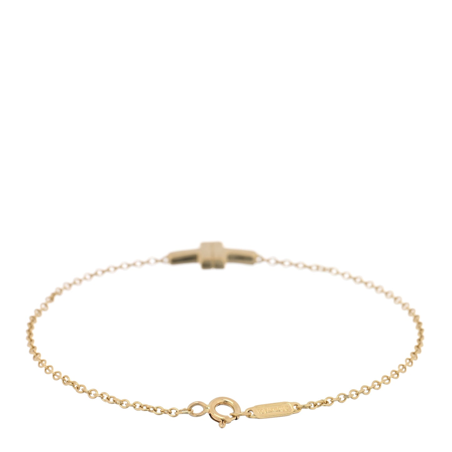 18K Yellow Gold T Single Chain Bracelet