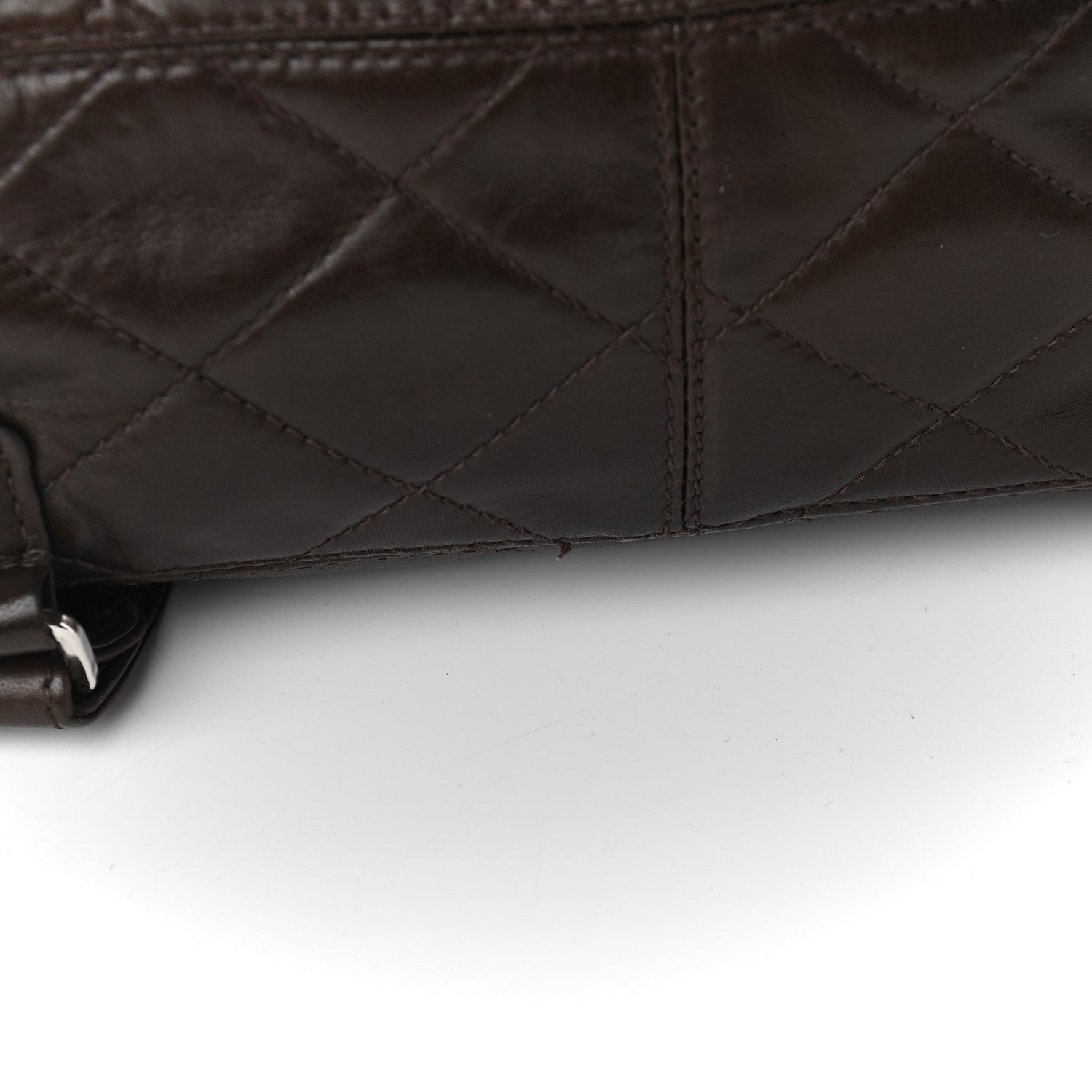 Chanel Lambskin Quilted Backpack Brown 10 of 12
