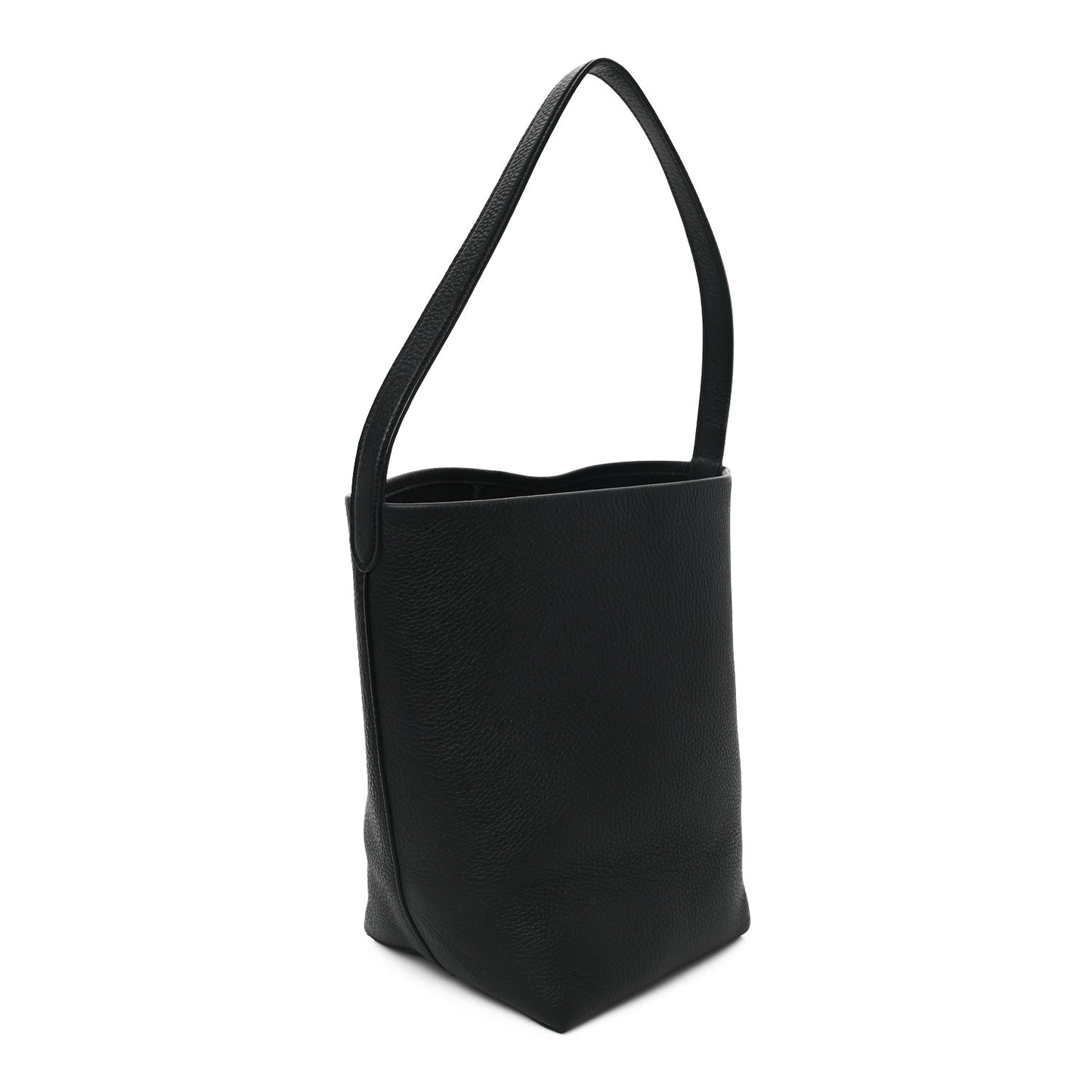 Grained Calfskin Medium N/S Park Tote Black
