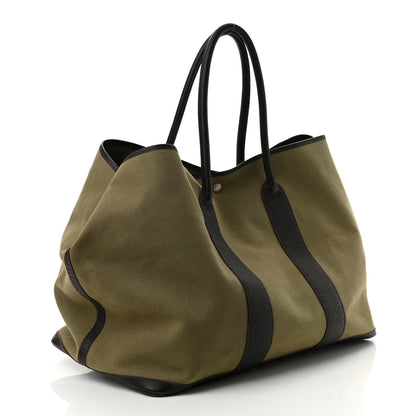 Hermes Toile Buffle Skipper Garden Party 49 GM Olive 3 of 11